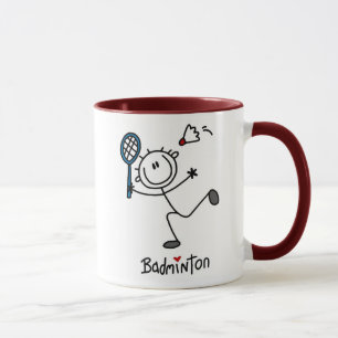 Mug Chiffre masculin de base badminton de bâton