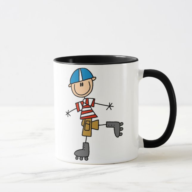 Mug Chiffre patinage de bâton de rouleau (Droite)