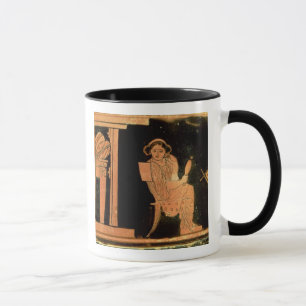 Mug Chiffre rouge pyxis de grenier dépeignant une