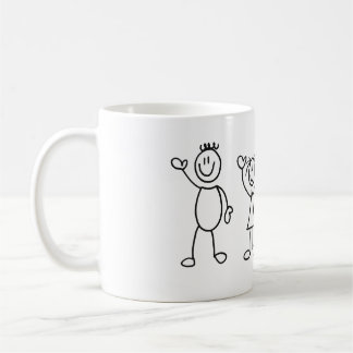 Mug Chiffres amusants de bâton de famille