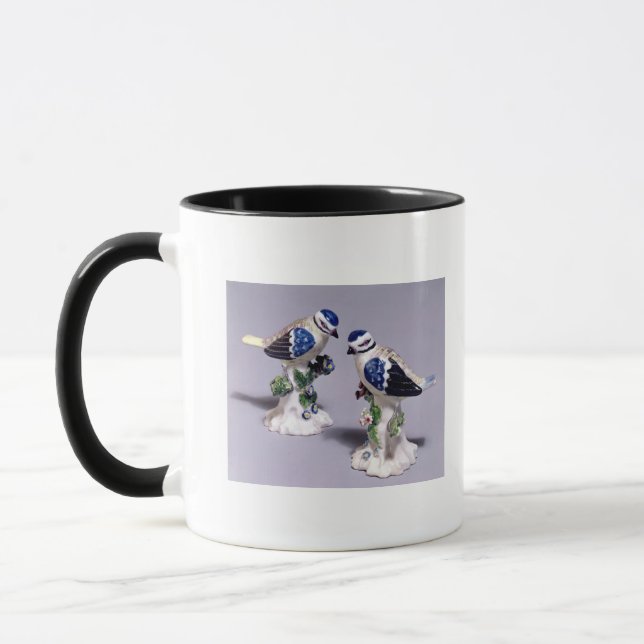 Mug Chiffres de Derby des mésanges bleues, c.1760 (Gauche)