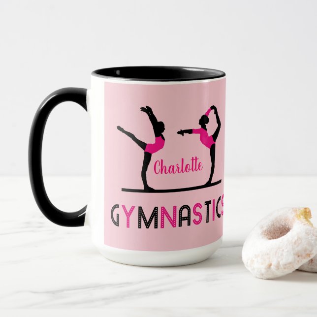 Mug Chiffres de gymnaste Filles mignonnes Gymnastique  (Avec donut)