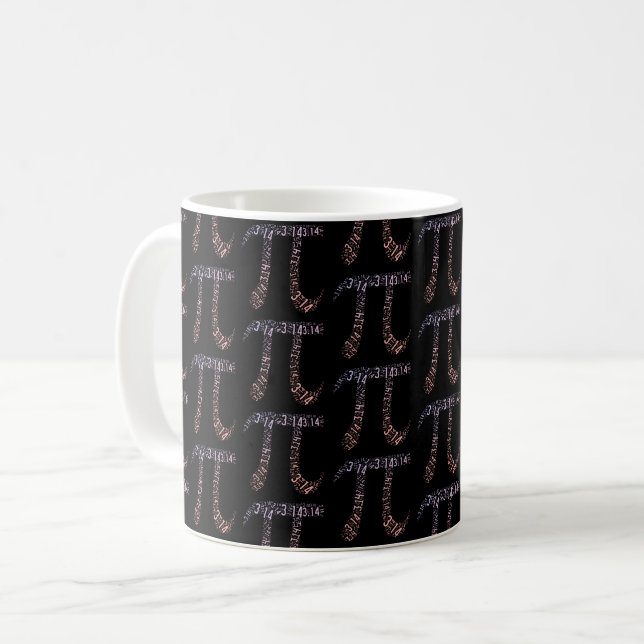 Mug Chiffres mathématiques des symboles Pi de dégradé  (Devant gauche)