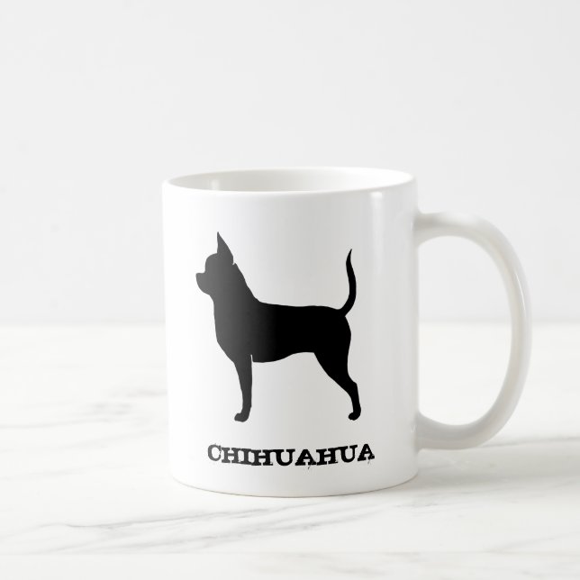 Mug Chihuahua Chien race Silhouettes Custom (Droite)