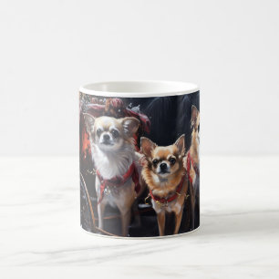 Mug Chihuahua enneigé Traîneau Décor de Noël