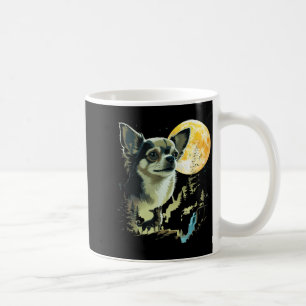 Mug Chihuahua hurlant à la lune mème drôle 
