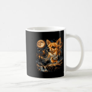 Mug Chihuahua hurlant à la lune Vintage drôle de Chihu