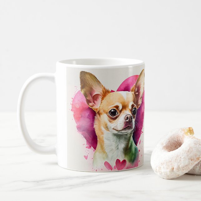 Mug Chihuahua Love Graphic (Avec donut)