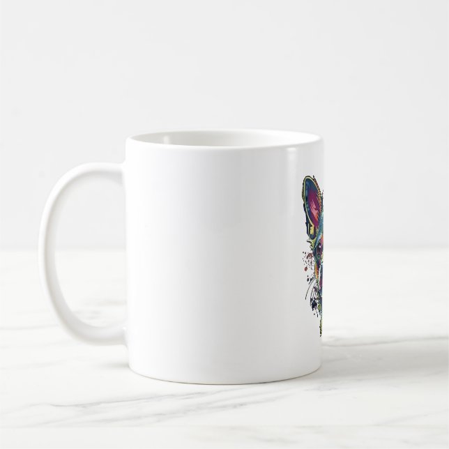 Mug Chihuahua peinture Abstraite couleur mignonne chie (Gauche)