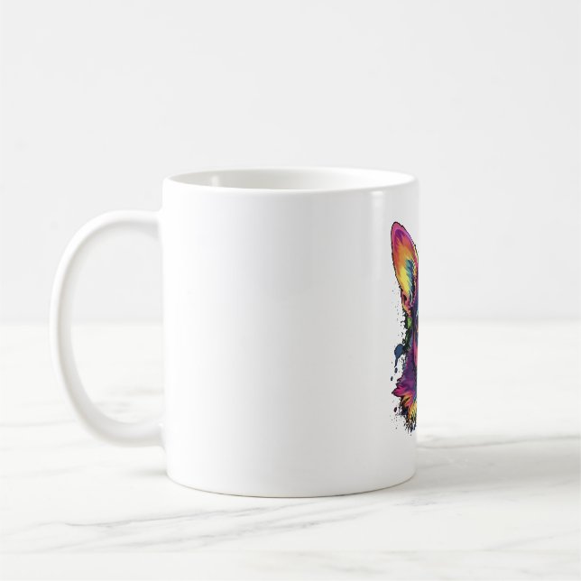Mug Chihuahua peinture Abstraite couleur mignonne chie (Gauche)