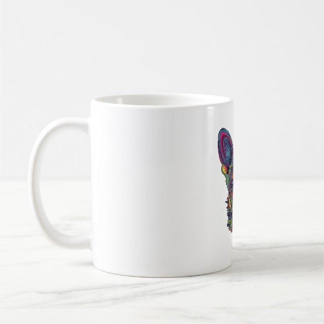 Mug Chihuahua peinture Abstraite couleur mignonne chie (Gauche)