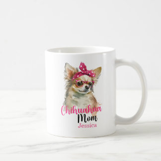 Mug Chihuahua rose mignon Personnalisé Chien Maman