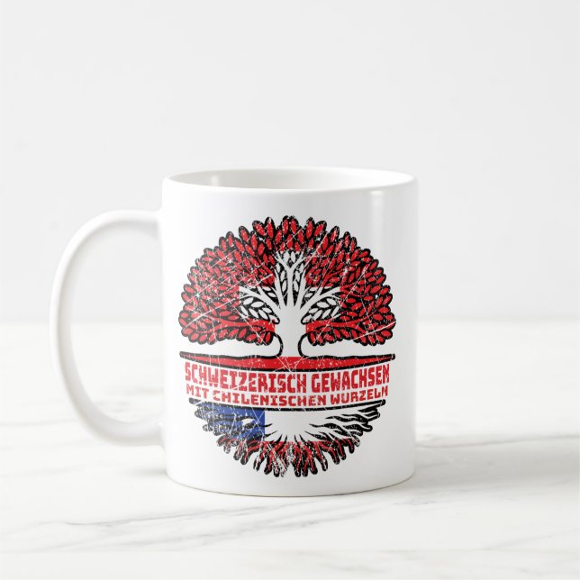 Mug Chili Chilenisch Schweizer Schweiz Baum Wurzel (Gauche)