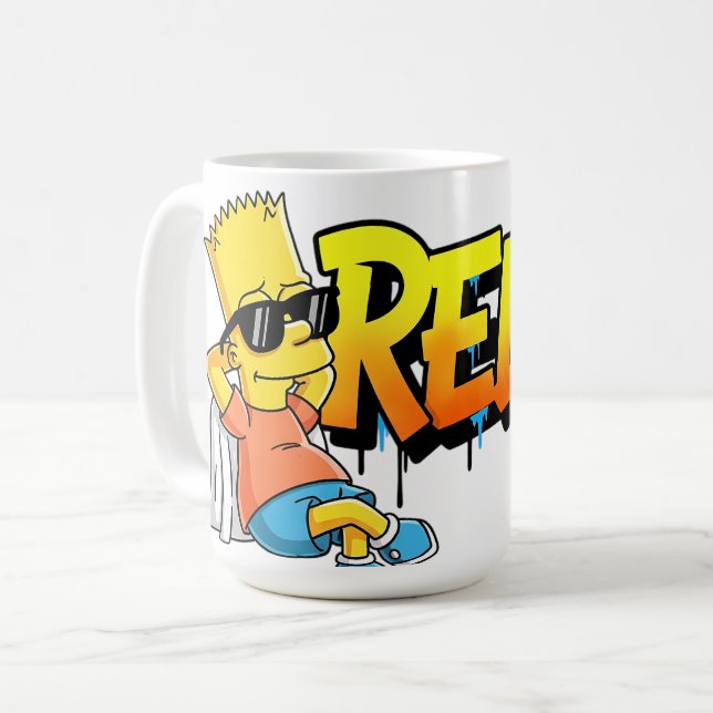 Mug Chill Bart Relax Graffiti de Style Urbain T-Shirt  (Devant gauche)