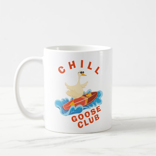 Mug Chill Goose Club Vacances d'été Surf Vagues (Gauche)