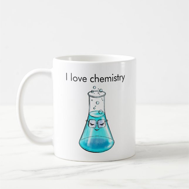 Mug Chimie Amour Cute Science Lab Art (Gauche)