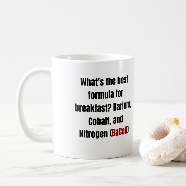 Mug Chimie Bacon Pun (Avec donut)