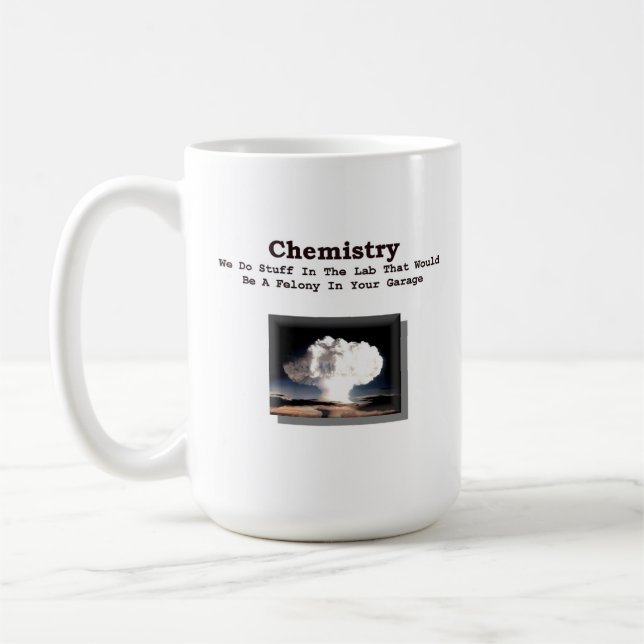 Mug Chimie - crime dans votre garage (tasse) (Gauche)