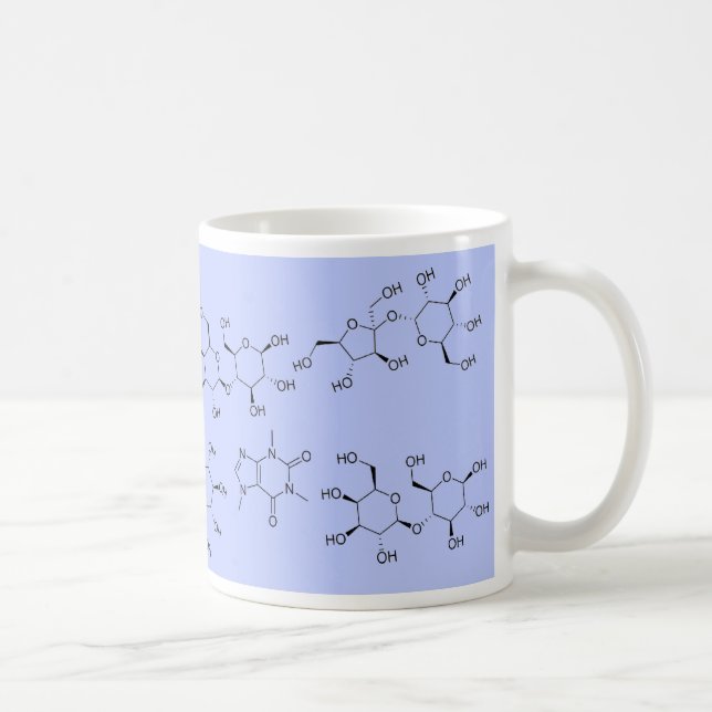 Mug chimie de thé et de café dans le bleu (Droite)