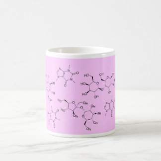 Mug chimie de thé et de café dans le rose