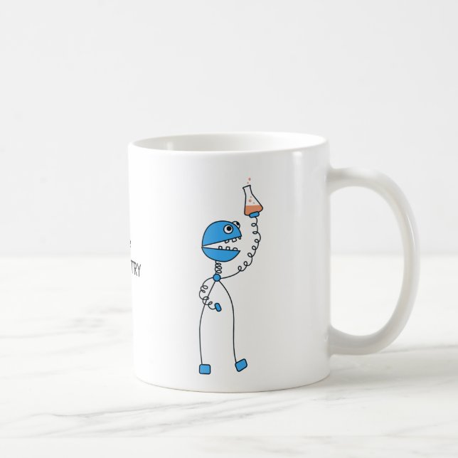Mug Chimie drôle de robot de bande dessinée de geek (Droite)