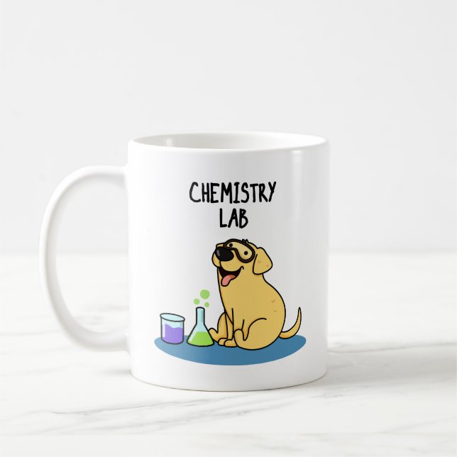 Mug Chimie Lab Funny Labrador Chien Pun (Gauche)