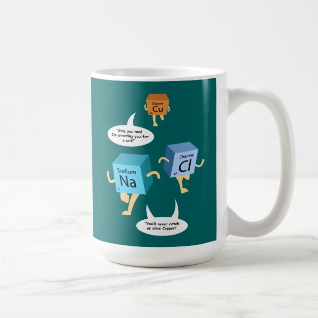 Mug Chimie périodique des sacs de table (Droite)