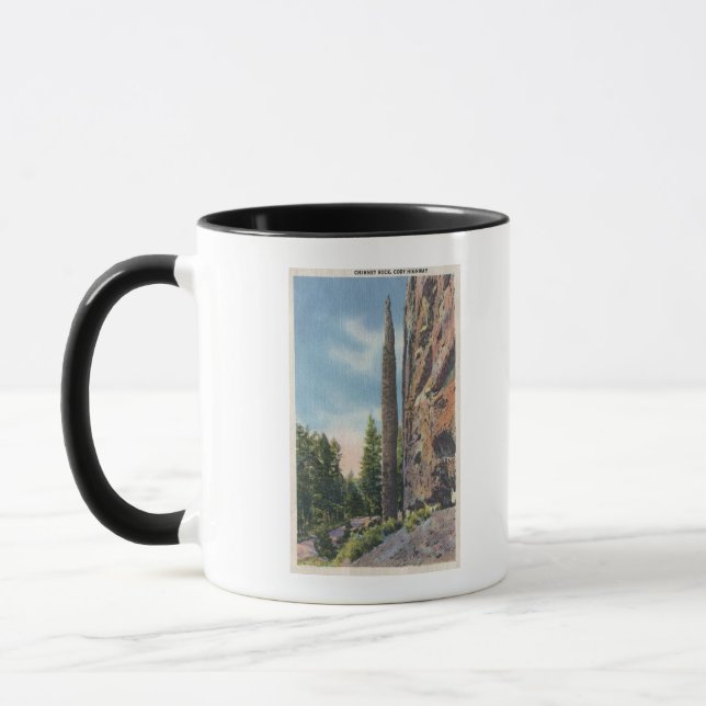 Mug Chimney Rock sur Cody Highway, Montana View (Gauche)