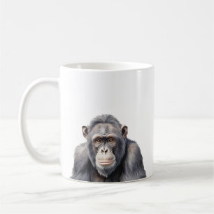 Mug Chimpanzé aquarelle peinture de singe
