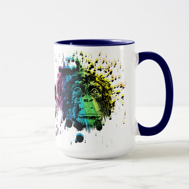 Mug Chimpanzé d'arc-en-ciel (Droite)