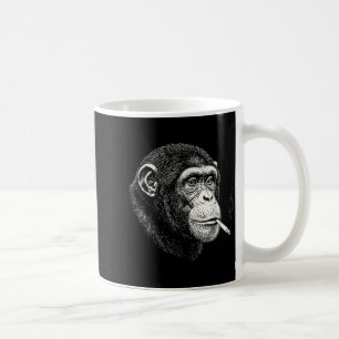 Mug Chimpanzé fumeur drôle _ mème de singe vintage y2k