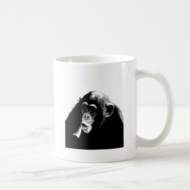 Mug Chimpanzé noir blanc (Droite)