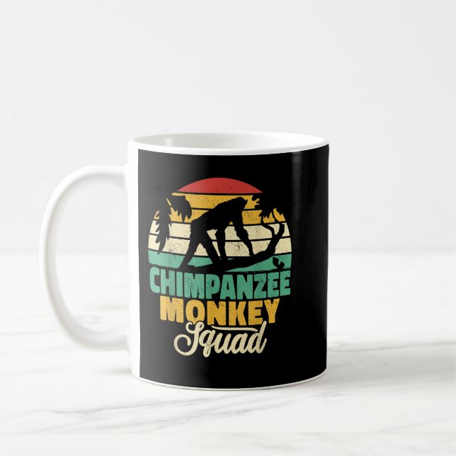 Mug Chimpanzé singe équipe singe singe singes vintages (Gauche)