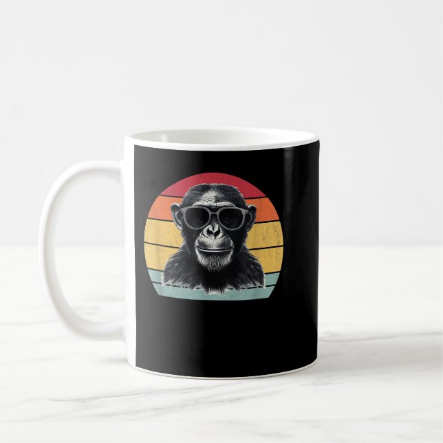 Mug Chimpanzé singe Vintage chimpanzé singe (Gauche)