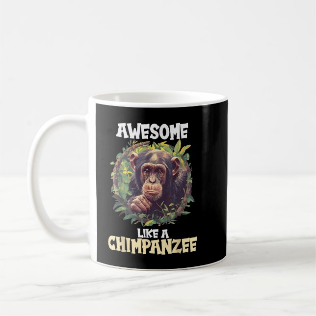 Mug Chimpanzés Awesome comme un Chimpanzé (Gauche)
