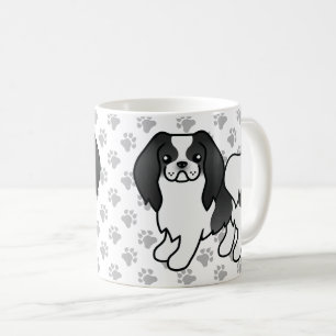 Mug Chin Japonais Noir Et Blanc Dessin Animé De Chien 
