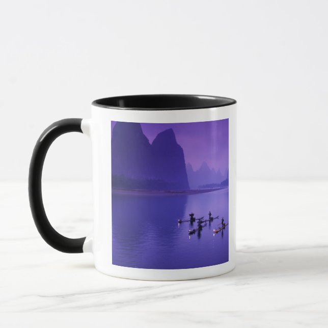 Mug Chine, rivière Li. Pêcheurs au cormoran. (Gauche)