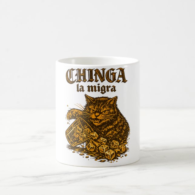 Mug  Chinga la migra Chat anti-ICE | Protestation poli (Centre)