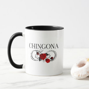 Mug Chingona rouge rose mexicaine