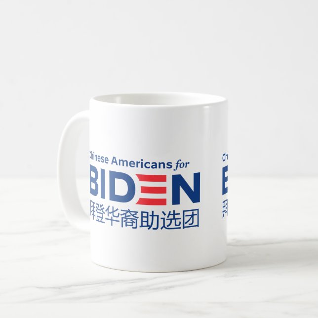 Mug Chinois américains pour Biden 11 oz.Mug (Devant gauche)