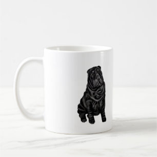 Mug Chinois Shar Pei - noir