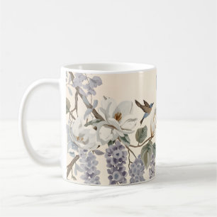 Mug Chinoiserie Élégante Fleurs et Oiseaux