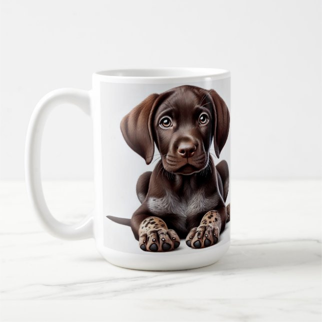 Mug Chiot à aire courte allemand (Gauche)