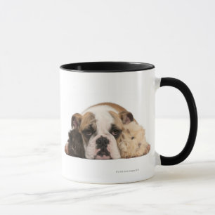 Mug Chiot anglais de bouledogue (4 mois) et guine deux