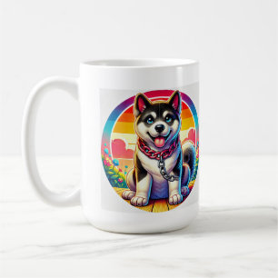 Mug Chiot animé mignon avec collier