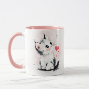 Mug Chiot Aquarelle Adorable – Cadeau pour Amateur