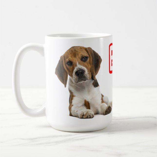 Mug Chiot Beagle - Amour Rouge Pup (Gauche)