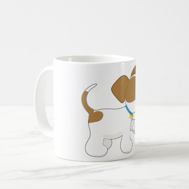 Mug Chiot Blessé avec Patte Bandée (Devant gauche)