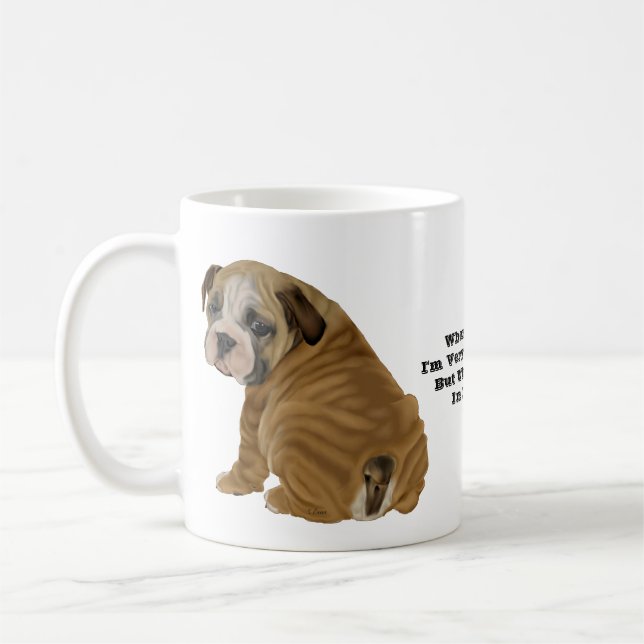 Mug Chiot bouledogue anglais vilain (Gauche)