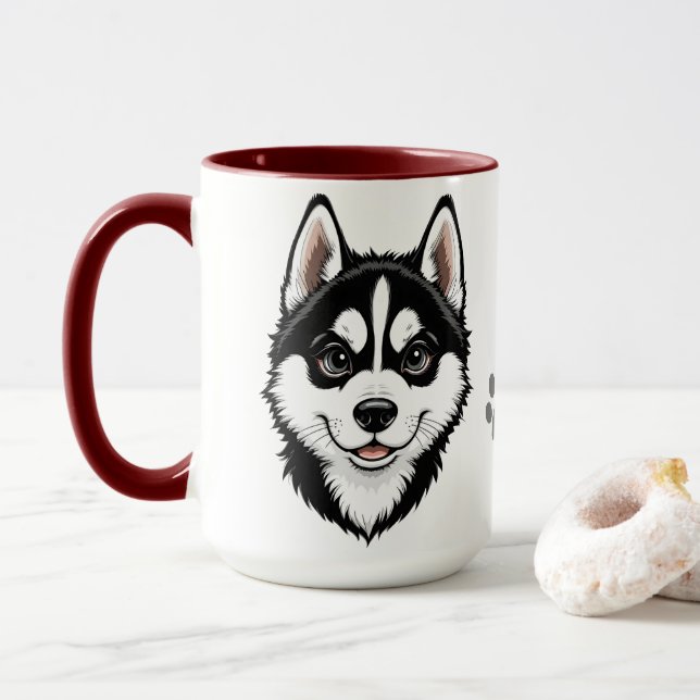 Mug Chiot chou chicot chiche de Sibérie (Avec donut)